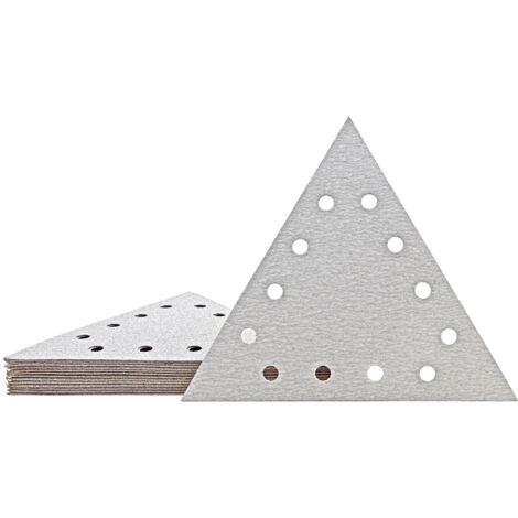 MioTools Shark Dischi abrasivi a gancio e anello, 290 x 250 mm, 12 fori, p. Levigatrici per muri, Corindone normale (25 Pz.) G80
