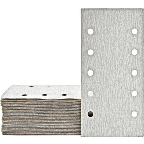MioTools Shark Klett-Schleifblätter, 230 x 115 mm, 10-Loch, f. Schwingschleifer, Normalkorund (50 Stk.) K400
