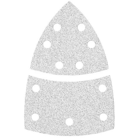 MioTools Shark Klett-Schleifblätter, 93 / 62 x 102 mm, 11-Loch, f. Deltaschleifer, Normalkorund (50 Stk.) K400