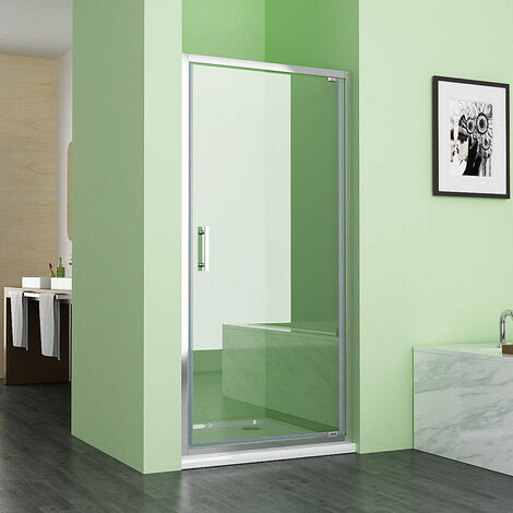 6mm Safety Nano Glass Pivot Shower Enclosure Door Shower Cubicle 1850 mm Height - No Tray