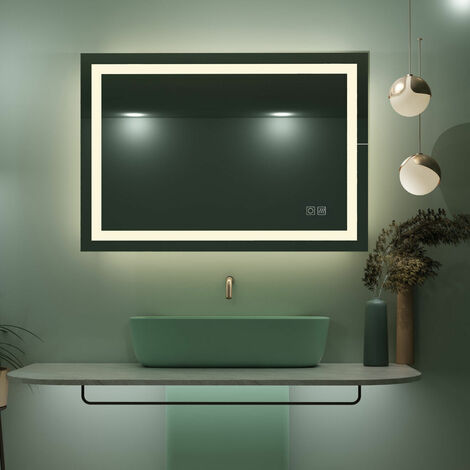 main image of "MIQU LED Illuminated Mirror 600x800mm Bathroom Mirror Lights Demister Shaver Socket Touch Wall Mounted"
