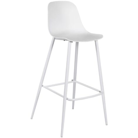 Mira Sgabello, Set di 4 Sgabelli in polipropilene Bianco (47.5cm X 47cm H. 91.5cm)