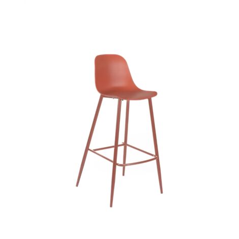 Mira Sgabello, Set di 4 Sgabelli in polipropilene Ruggine (47.5cm X 47cm H. 91.5cm)