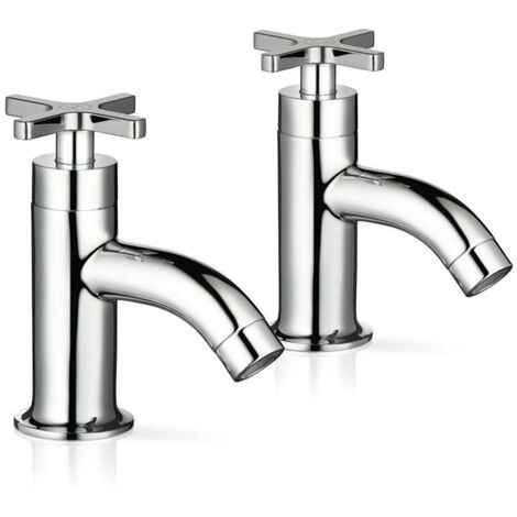 Mira Showers Revive Bath Pillar Tap Chrome Bathroom Cross Head Taps - 1 Pair