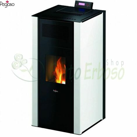 Mira - Stufa a pellet hydro da 22 Kw bianca