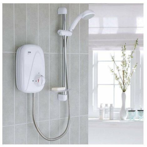 Mira Vigour Power Shower White & Chrome