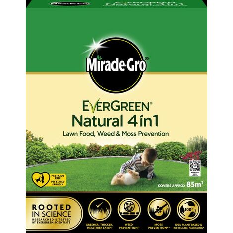 main image of "Miracle Gro Natural 4 in 1 Feed, Weed & Mosskiller 85sqm - 119982"