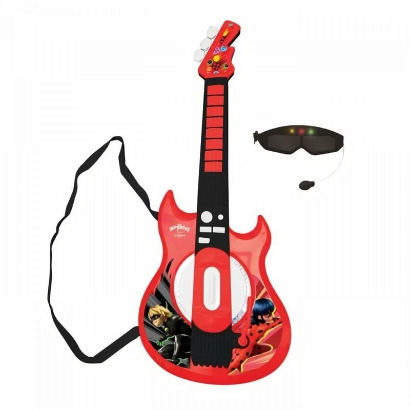 Lexibook - MIRACULOUS - Guitare Electronique Lumineuse avec lunettes equipees dun micro