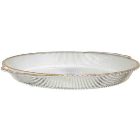 Mirage KUNSTSTOFFTABLETT, Durchmesser 38,5 cm, goldener Glamour-Rand