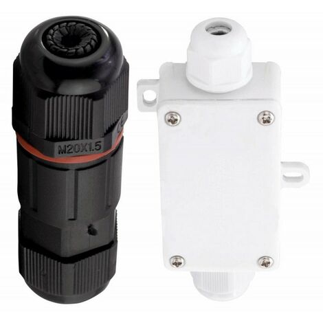 Mirano Black White Connector Set (per 6)