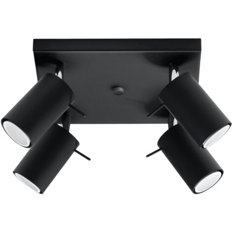 MIRAX 4 GU10 Deckenleuchte Schwarz LUMILO 00.149.94