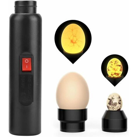 Mire Oeuf Lampe Mire Oeuf Testeur d'oeufs, Lumière LED pour Vérifier l’Incubation d’Oeuf Portable Incubateur d'oeufs de Cane Lampe de Poche Batterie pour Volaille