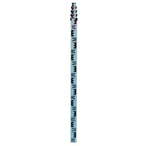 Mire telescopique standard line 1.24m 5m graduation au dos avec etui et nivelle