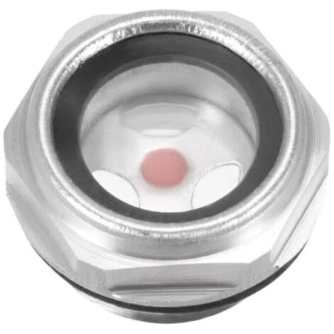 Mirilla de nivel de aceite, rosca macho de 1/2PT, accesorios de aleación de aluminio para compresor de aire con junta tórica, compatible con tanque.