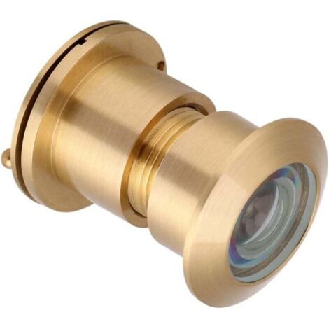 Mirilla KZQ con ángulo de visión de 28 mm y cubierta de privacidad resistente, accesorio antirrobo para puerta de cobre puro y vidrio óptico (dorado)