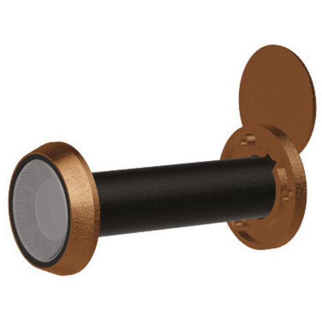 Mirilla óptica Securemme 40–70 mm Ø16 – Vista gran angular 200° – Acabado bronce