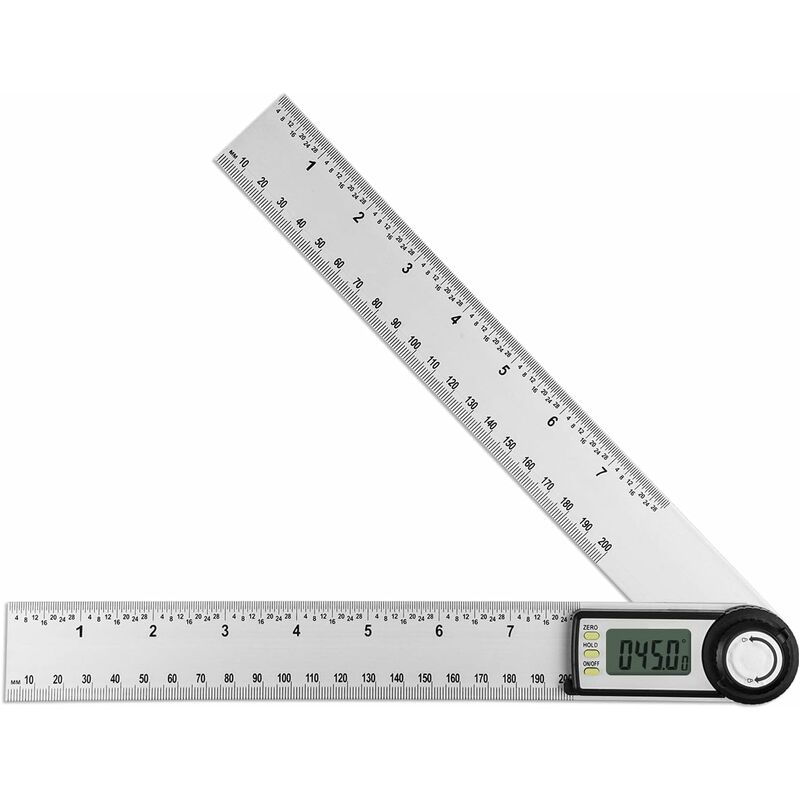 Image of Mirino angolare digitale 0-360° Inclinometro digitale Goniometro in lega di alluminio Righello angolare con display lcd per la riparazione di