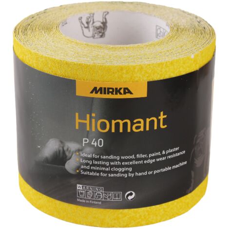 Mirka 115mm Yellow Hiomant Paper 5m Rolls - P40