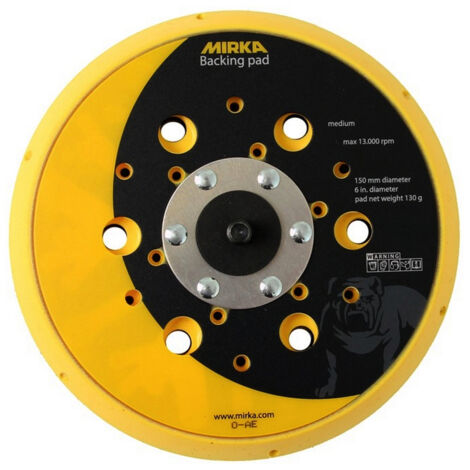 Mirka 8292605011 150mm (5/16") Backing Pad for Deros Orbital Sander (48 Holes, Medium)