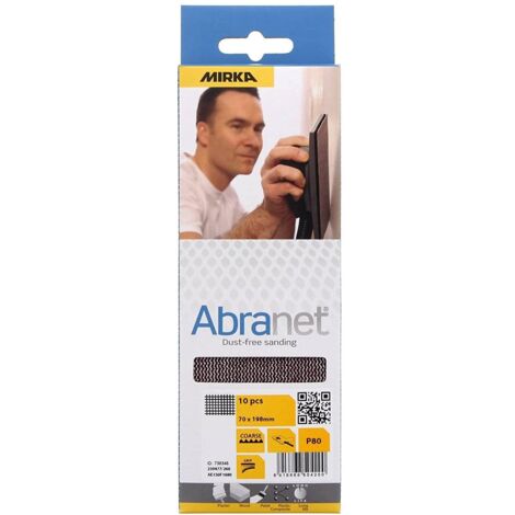 Mirka Abranet strisce di levigatura a rete 70x198 mm a strappo/grana P120 / 10 pz/per levigare legno, stucco, vernice, plastica / AE150F1012
