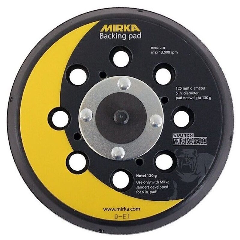 Ceros, Deros, Ros & Pros Backing Pad (5') 125mm 28 Hole Medium 8292502511 - Mirka