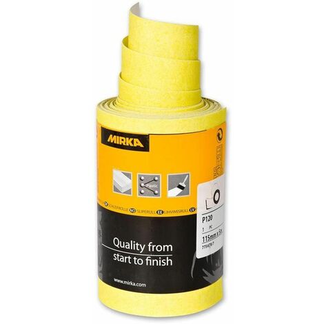 Mirka Hiomant 115mm x 5M 120 Grit Sanding Roll