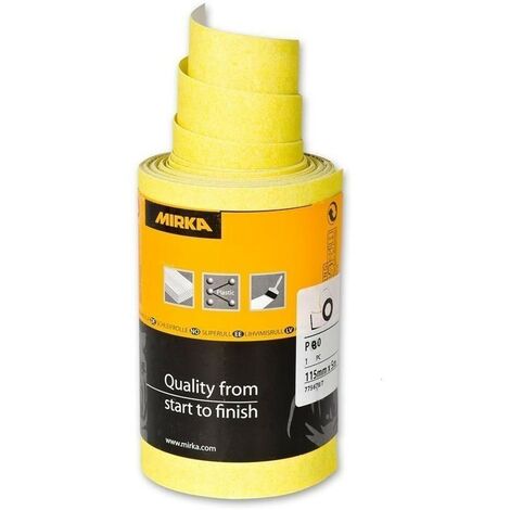 Mirka Hiomant 115mm x 5M 80 Grit Sanding Roll