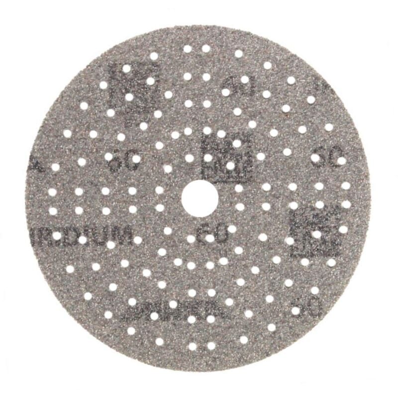 Iridium Premium carta abrasiva ø 150 mm a strappo 121 fori, grana 60, 50 pz/Per la levigatura di vernice, stucco, fondo, legno, acciaio, materiali