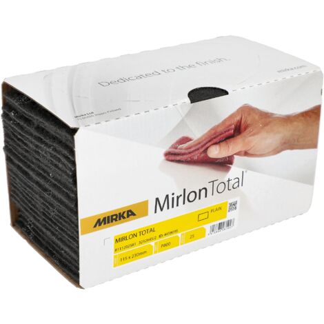 Mirka Mirlon Total 25 Stk Schleifvlies ExtraFine Korn 800 Schleifpads, Schleiffleece zum Anschleifen, Entrosten, Schleifen, Polieren von Holz, Metall, Kunststoff, Edelstahl