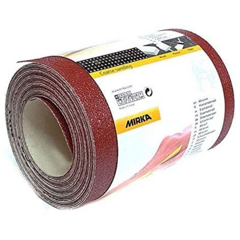 Mirka Red Carta vetrata in rotolo 115mm x 5m / grana P120 / 1 rotolo/per la levigatura di legno, metallo e plastica