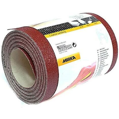 Mirka Red Carta vetrata in rotolo 115mm x 5m / grana P150 / 1 rotolo / Per levigare legno, metallo e plastica