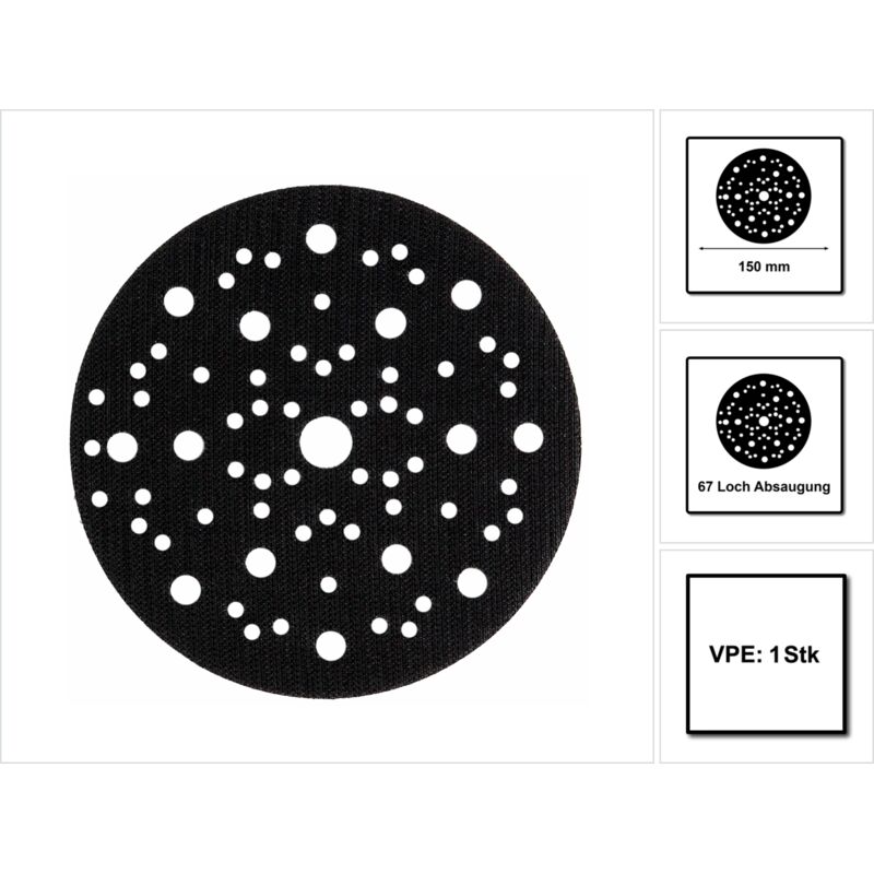 Tellerschutz - Ø 150 Mm - 67 Löcher - 1 Stück Mirka 8295612111