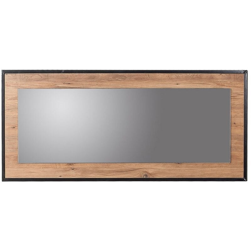 Miroir, 100% panneau de particules mélaminé, couleur pin atlantique noir
