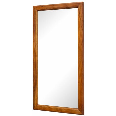 Miroir 115x60cm - Bois d'acacia laqué (Miel) - OXFORD 0327