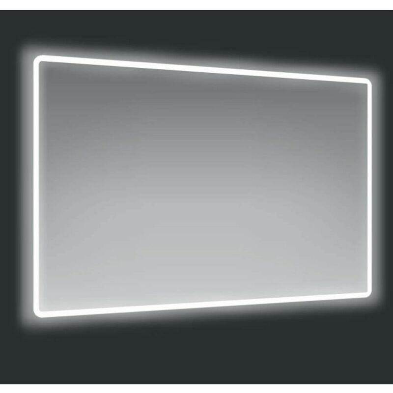 Tezeta - Miroir de salle de bain avec cadre led rétro-éclairé 120x70 cm - Victoria