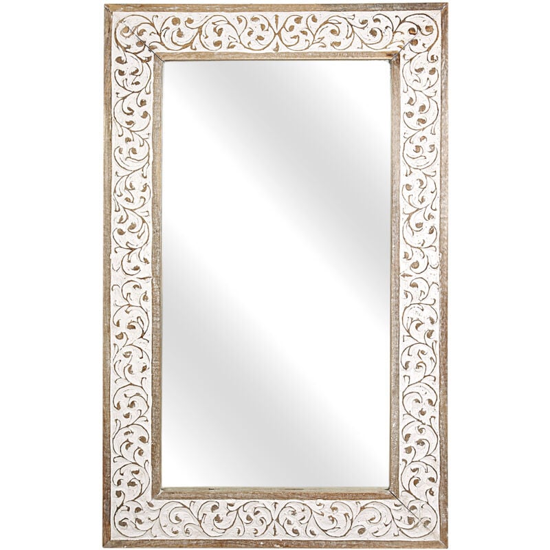 Miroir en Bois Rect. Naturel