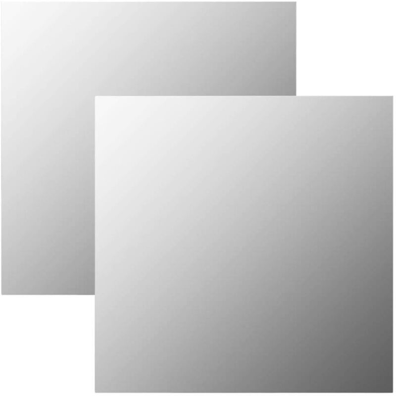 Miroirs muraux 2 pcs 40x40 cm Carré Verre Vidaxl