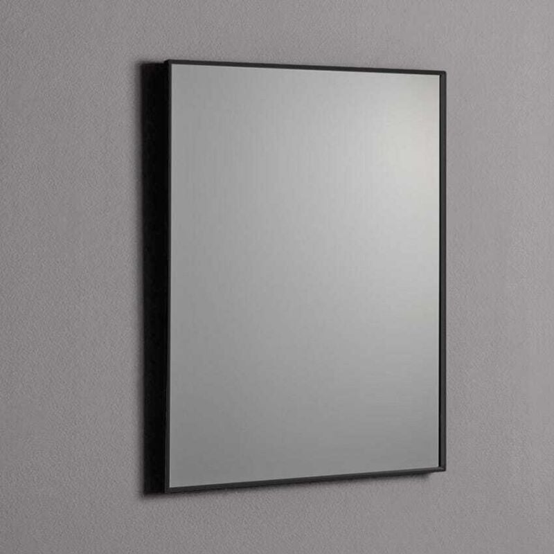 Kiamami Valentina - Miroir 60X80 Avec Cadre En Pvc Et Bord Noir Mat