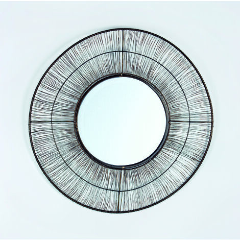 Miroir 61x2x61 Métal Doré Vieilli
