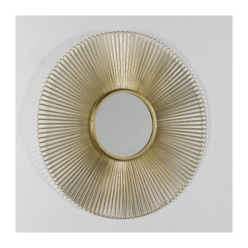 Miroir 81x2x81 Métal Doré