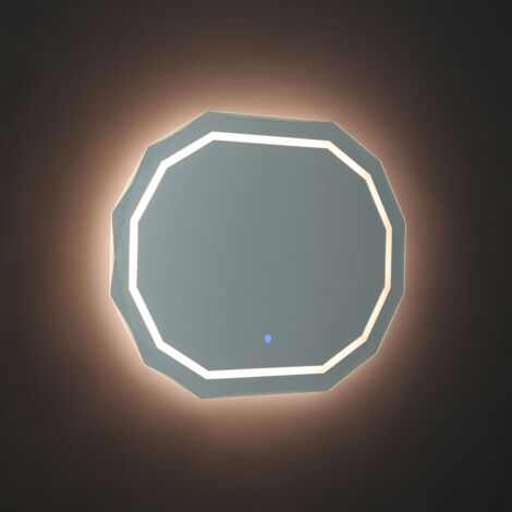 Miroir 90x70 avec bord lumineux à LED.