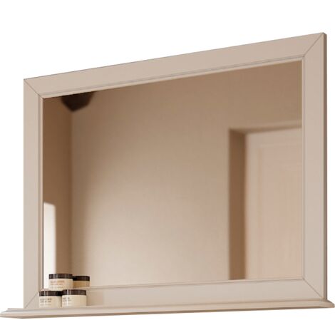 Miroir 94cm blanc avec tablette - Boho