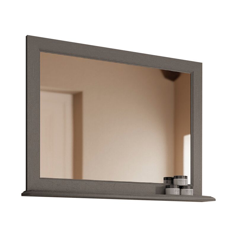 Miroir 94cm gris avec tablette - Boho