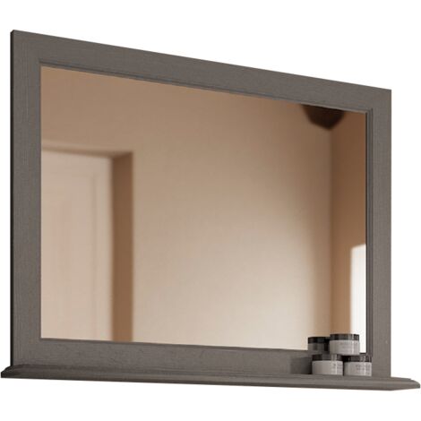Miroir 94cm gris avec tablette - Boho