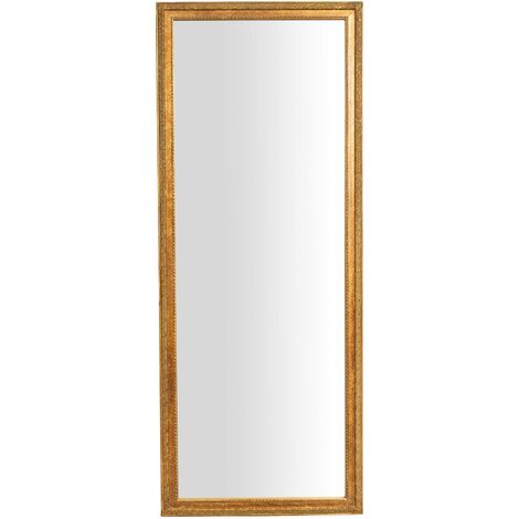 Miroir Mural à accrocher vertical /horizontal L72xPR3xH180 cm avec finition or antique