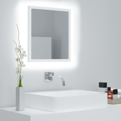 Miroir à LED de salle de bain Armoire à miroir LED Blanc 40x8,5x37 cm Acrylique -51517