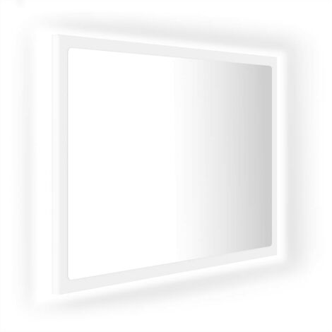 Miroir à LED de salle de bain Blanc 60x8,5x37