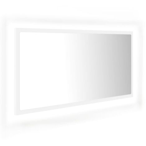 Miroir à LED Luxueux, Miroir pour salle de bain, Blanc 90x8,5x37 cm Aggloméré OIB5690E
