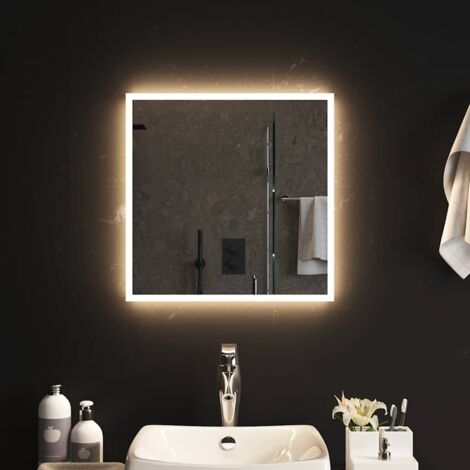 Miroir à LED  Miroir déco pour Salle de bain Salon Chambre ou Dressing 50x50 cm 68764