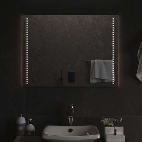 Miroir à LED  Miroir déco pour Salle de bain Salon Chambre ou Dressing 80x60 cm 80550